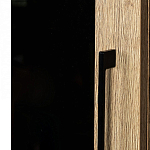 Шкаф-витрина в стиле лофт с чёрной стеклянной дверью Urban Style Space варинант исполнения - 5 | Loft Concept в Омске