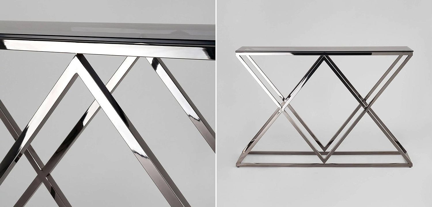 Консоль Geometry Rhombus Dark Chrome Консоль Geometry Rhombus Dark Chrome - Loft-Concept в Омске