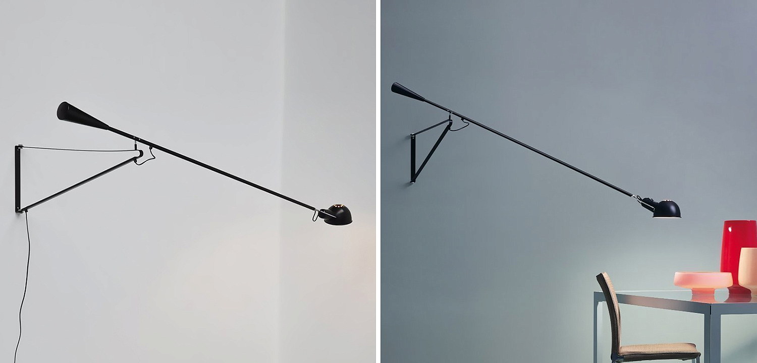 Настенный светильник FLOS Mod 265 Wall Lamp Black by Paolo Rizzatto 205 см Настенный светильник FLOS Mod 265 Wall Lamp Black by Paolo Rizzatto 205 см - Loft-Concept в Омске
