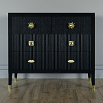 Бельевой Комод с 4 ящиками Elsa Dreams Black варинант исполнения - 4 | Loft Concept в Омске