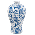 Ваза фарфоровая высокая с синими цветочными мотивами Independence варинант исполнения - 1 | Loft Concept в Омске