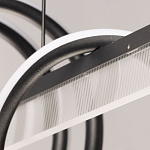 Люстра линейная черного цвета с волнообразным металлическим элементом Luke Lampco Tracer Lamp варинант исполнения - 9 | Loft Concept в Омске