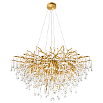 Люстра подвесная с прозрачными стеклянными подвесками в форме капель Диаметр 100 см Droplet Chandelier варинант исполнения - 4 | Loft Concept в Омске