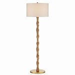 Торшер с цилиндрическим тканевым абажуром на каркасе волнистой формы Rotation варинант исполнения - 1 | Loft Concept в Омске