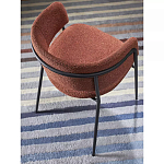 Стул полукруглый мягкий с буклированной обивкой Chair with Boucle Upholstery варинант исполнения - 5 | Loft Concept в Омске