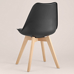 Стул с основой из пластика и мягким сиденьем Arvika Black варинант исполнения - 5 | Loft Concept в Омске