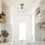 Потолочный светильник с широким полусферическим плафоном из прозрачного стекла Alora Mood варинант исполнения - 5 | Loft Concept в Омске