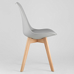 Стул с основой из пластика и мягким сиденьем Arvika Grey варинант исполнения - 3 | Loft Concept в Омске
