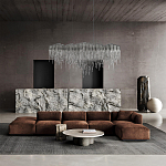 Люстра подвесная с металлическими дугами и длинными цепочками 115 см Atlantis Chain варинант исполнения - 17 | Loft Concept в Омске