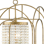 Люстра золотая с внутренним цилиндром из хрустальных бусин Romantic Lantern варинант исполнения - 1 | Loft Concept в Омске