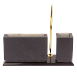 Настольный письменный набор из мрамора с часами и ручкой Marble Accessory варинант исполнения - 3 | Loft Concept в Омске