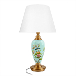 Настольная лампа голубая с изображением птиц Slip Away варинант исполнения - 1 | Loft Concept в Омске