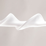 Люстра горизонтальная с волнистым белым плафоном Golden Swirl варинант исполнения - 5 | Loft Concept в Омске