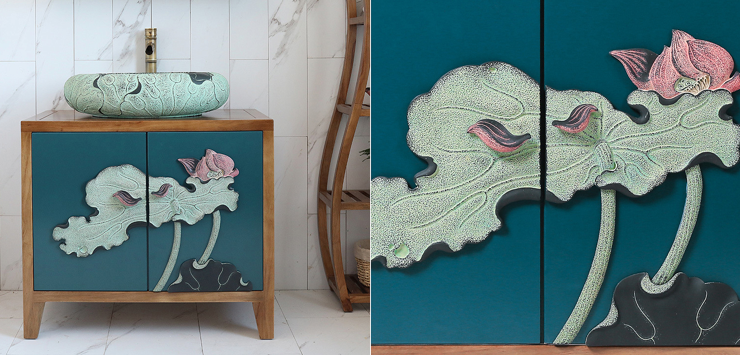 Тумба Lotus on Turquoise Тумба Lotus on Turquoise - Loft-Concept в Омске