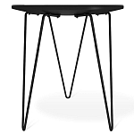 Стол журнальный с круглой столешницей из стекла Gold and Black Marble варинант исполнения - 4 | Loft Concept в Омске