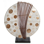 Настольная лампа из перламутра и дерева на подставке Indonesian Round Shell варинант исполнения - 1 | Loft Concept в Омске