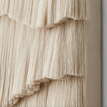 Светло-Бежевое Панно из нитей White Landscape Wall Hanging варинант исполнения - 3 | Loft Concept в Омске