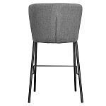 Стул барный серый с широкой закругленной спинкой Bar Chair Gray варинант исполнения - 4 | Loft Concept в Омске