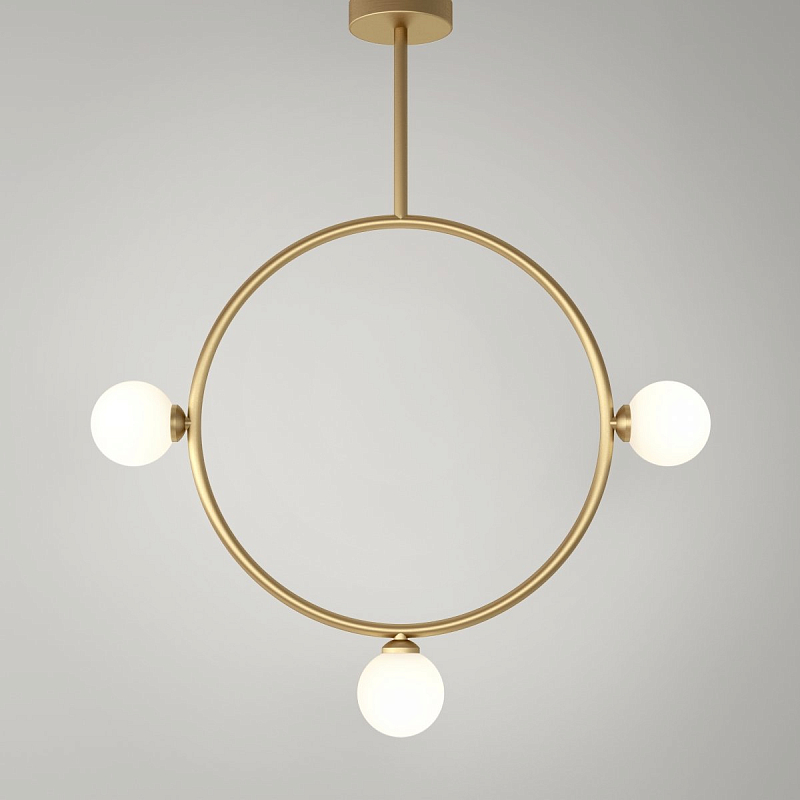Люстра Areti Circle Pendant Золотой Белый Люстра Areti Circle Pendant Золотой Белый в Омске | Loft Concept
