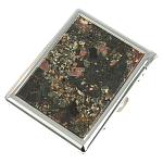 Портсигар на 10 сигарет с газовой зажигалкой из натурального камня Эвдиалит Stone Cigarettes Cases варинант исполнения - 1 | Loft Concept в Омске