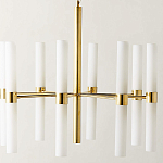 Люстра золотая с 16-ю тонкими цилиндрическими плафонами Shoulders варинант исполнения - 1 | Loft Concept в Омске