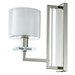 Бра с геометрическим каркасом из металла и цилиндрическим стеклянным плафоном Laurent варинант исполнения - 1 | Loft Concept в Омске