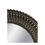 Зеркало круглое с текстурированным дизайном рамы Helios варинант исполнения - 4 | Loft Concept в Омске