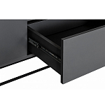 ТВ-тумба цвета графит с  2-мя дверцами и ящиком Strict Lines варинант исполнения - 4 | Loft Concept в Омске