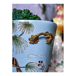 Кашпо из голубого фарфора с бронзовыми элементами Blue Garden варинант исполнения - 6 | Loft Concept в Омске