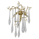 Бра с декором в виде ветвей и стеклянных подвесок в форме капель Droplet Chandelier варинант исполнения - 1 | Loft Concept в Омске