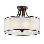 Потолочный светильник с двойным цилиндрическим плафоном из белого стекла и прозрачной органзы Kichler варинант исполнения - 17 | Loft Concept в Омске