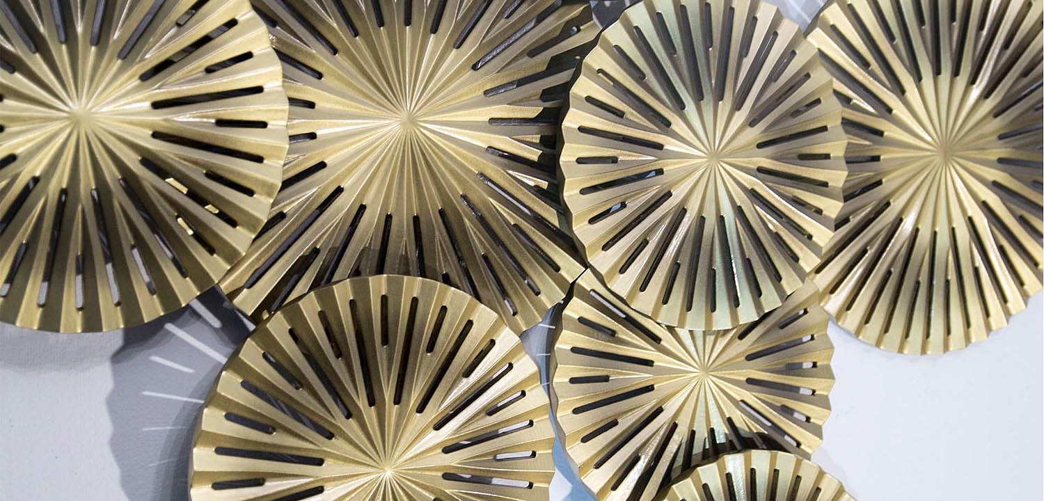 Арт-объект Apollo Brown and Gold Wall Plaque Disc gap 11 - Loft-Concept в Омске