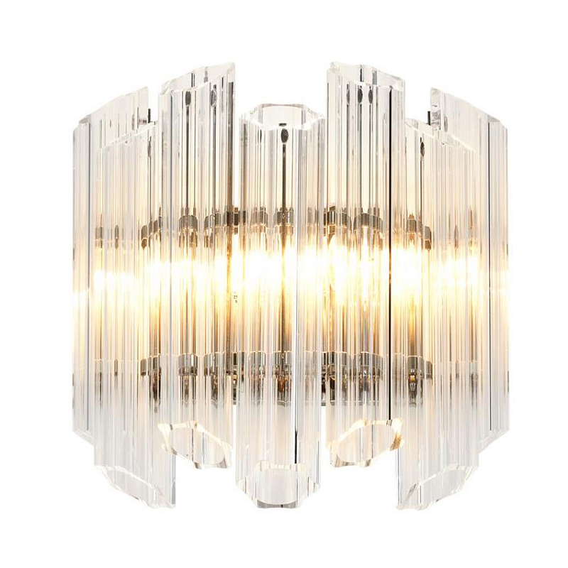 Бра Wall Lamp Vittoria Clear Никель Прозрачное Стекло Бра Wall Lamp Vittoria Clear Никель Прозрачное Стекло в Омске | Loft Concept
