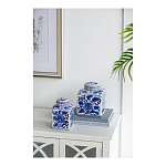 Ваза с крышкой в китайском стиле Oriental Blue & White Ornament Vases варинант исполнения - 4 | Loft Concept в Омске
