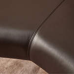 Кушетка с деревянным каркасом и сиденьем из коричневой натуральной кожи Moon Walnut Furniture варинант исполнения - 2 | Loft Concept в Омске