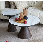 Столик журнальный круглый на конусовидном металлическом основании Sustainability варинант исполнения - 2 | Loft Concept в Омске