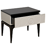 Тумбочка прикроватная с ящиком черно-серого цвета Noble Nightstand варинант исполнения - 2 | Loft Concept в Омске