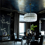 Обои ручная роспись Bamboo Special Colourway on Pitch dyed silk варинант исполнения - 2 | Loft Concept в Омске