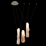 Подвесной светильник белого цвета с 3-мя изогнутыми плафонами Flow Loop варинант исполнения - 3 | Loft Concept в Омске