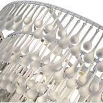 Люстра подвесная круглая с молочными стеклянными подвесками в форме капель Droplet Chandelier варинант исполнения - 3 | Loft Concept в Омске