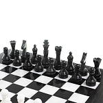 Шахматы классические с черной доской из натурального камня Мрамор Decorative Thematic Chess варинант исполнения - 3 | Loft Concept в Омске
