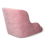Стул с мягкой розовой обивкой из велюра и подъемно-поворотным механизмом на черных колесиках Harper Pink варинант исполнения - 3 | Loft Concept в Омске