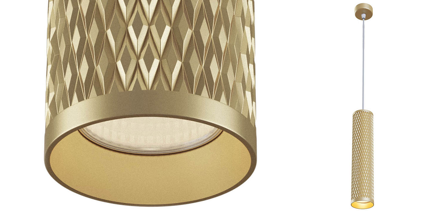 Подвесной светильник Trumpet tube gold rhombus Подвесной светильник Trumpet tube gold rhombus - Loft-Concept в Омске