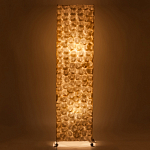 Торшер из перламутра на металлическом каркасе Indonesian Tower 3 варинант исполнения - 4 | Loft Concept в Омске