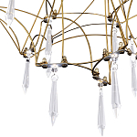 Потолочный светильник с тонкой металлической конструкцией цвета золото Quasar варинант исполнения - 4 | Loft Concept в Омске