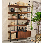 Стеллаж из орехового дерева Olson Rack варинант исполнения - 6 | Loft Concept в Омске