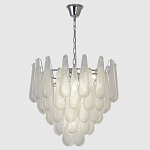 Люстра с подвесками из рифленного стекла в форме капель Textured Glass Chandelier варинант исполнения - 1 | Loft Concept в Омске