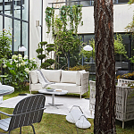 Диван садовый с плетеными ремешками и спинкой  Kleo варинант исполнения - 8 | Loft Concept в Омске