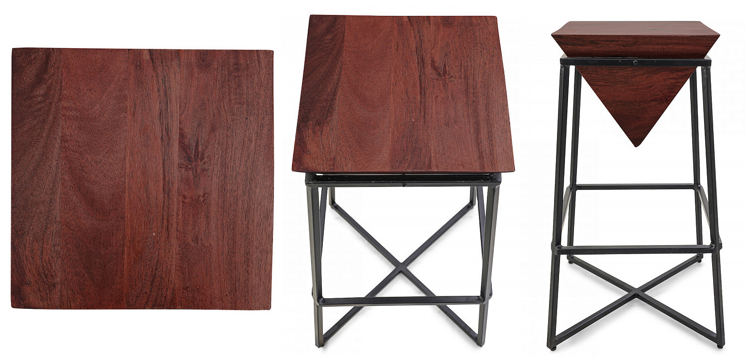 Приставной стол Inverted Pyramid Side Table dark - Loft-Concept в Омске