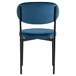 Стул с круглым сиденьем на металлическом основании ALFIE CHAIR Blue варинант исполнения - 3 | Loft Concept в Омске